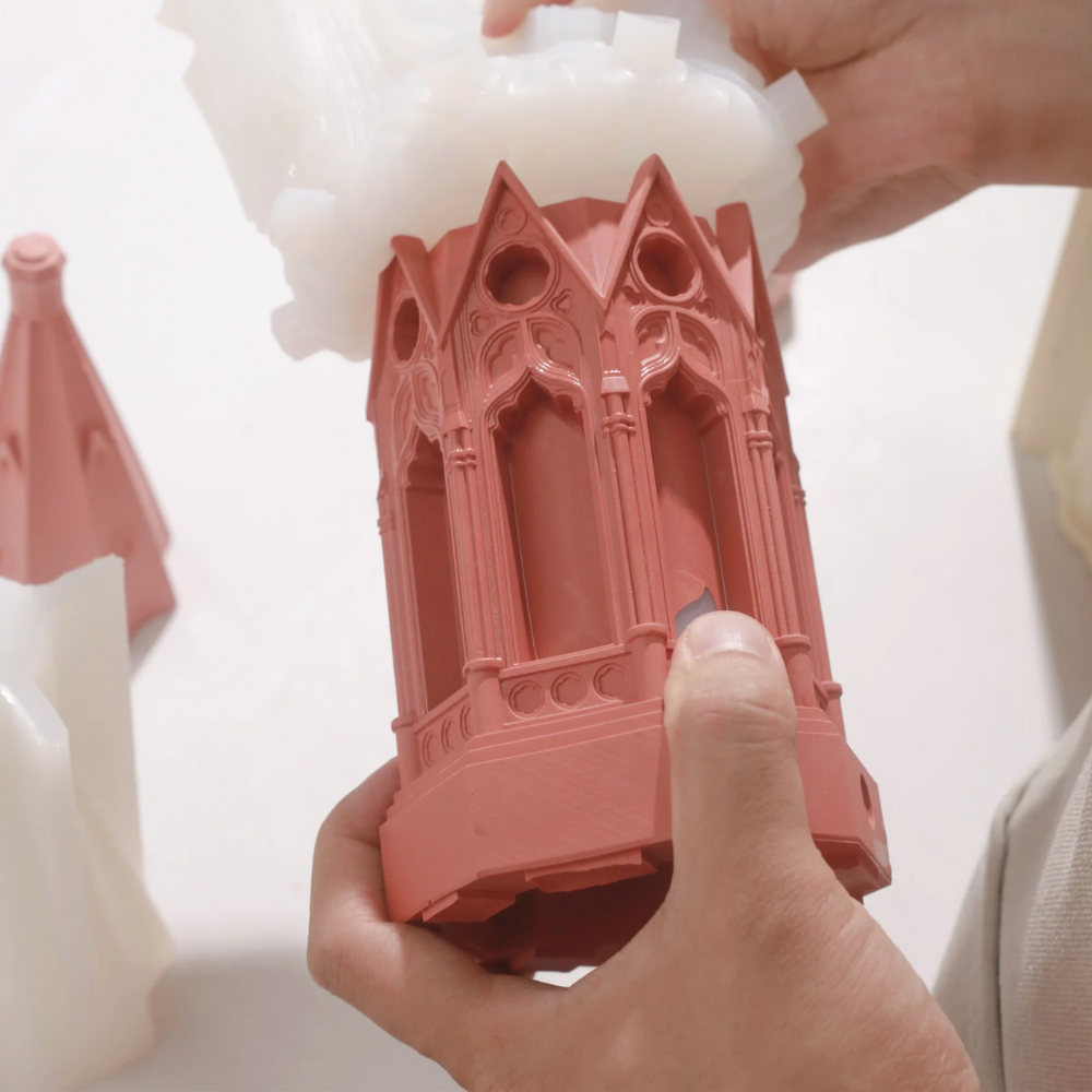 Boowan Nicole:Gothic Revival Architecture Dimmable Rechargeable Table Lamp Silicone Mold and Accessories