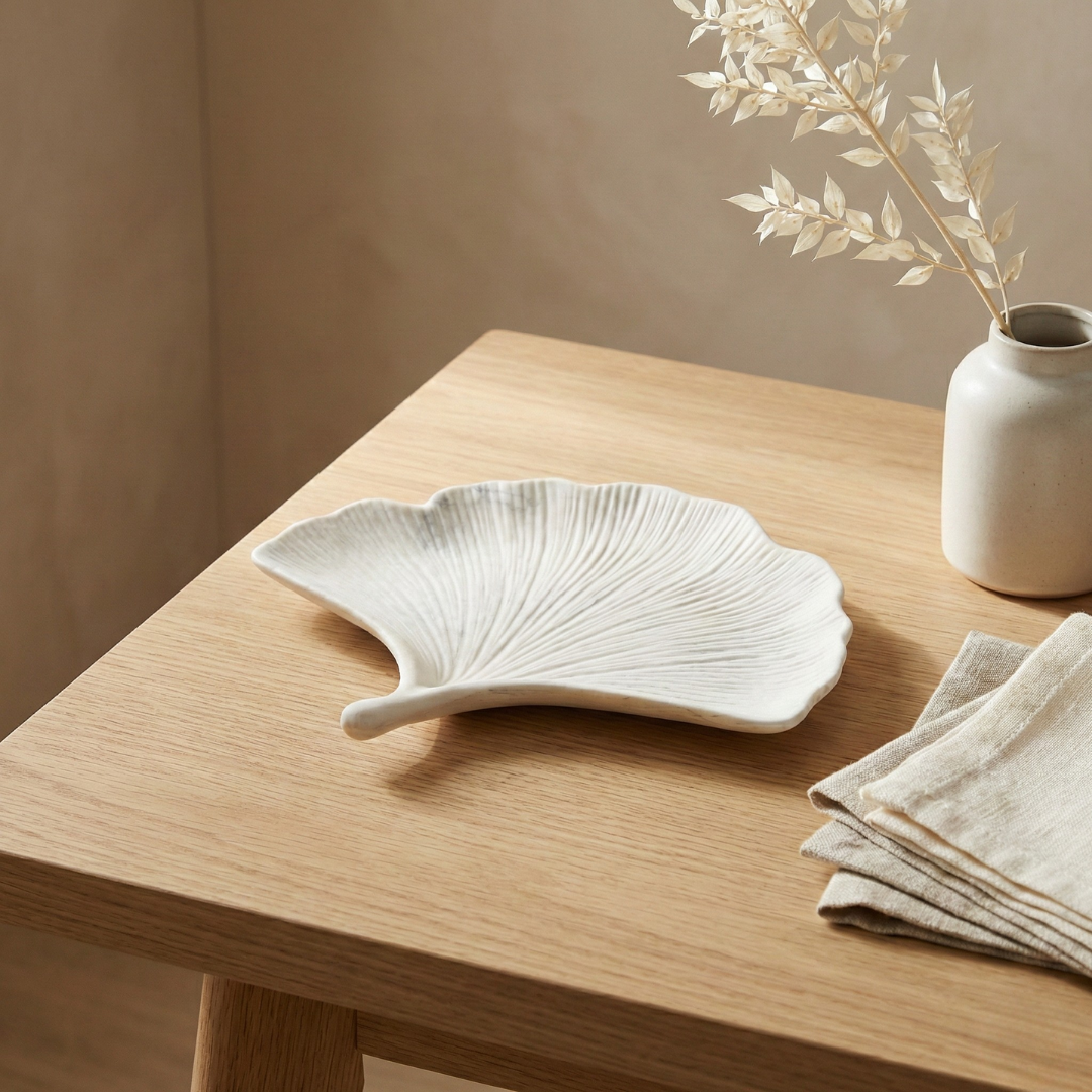 Ginkgo Leaf Trinket Dish Silicone Mould |  For Concrete | Jesmonite®️| Resin