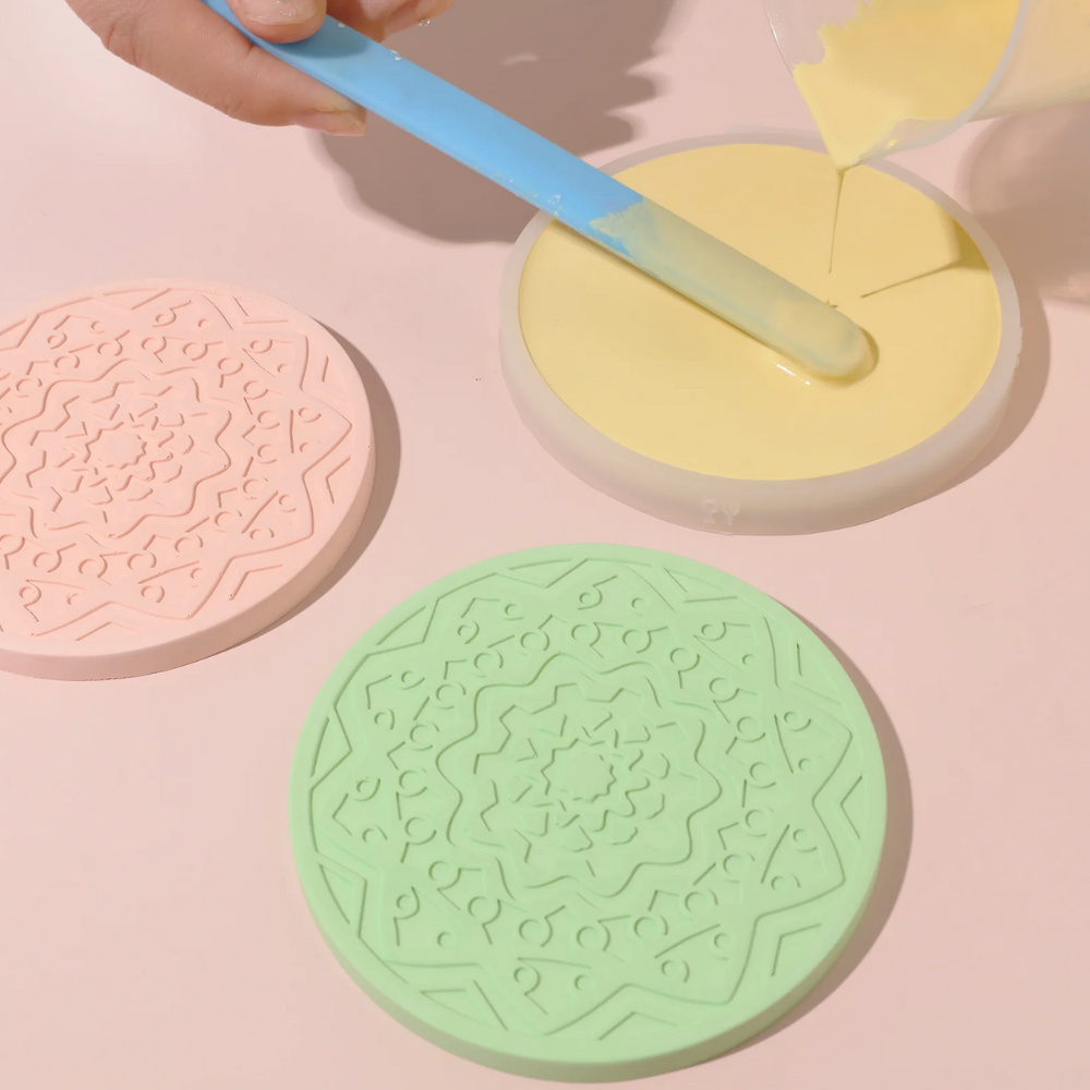 Boowan Nicole: Pattern Concrete Coaster Silicone Mold