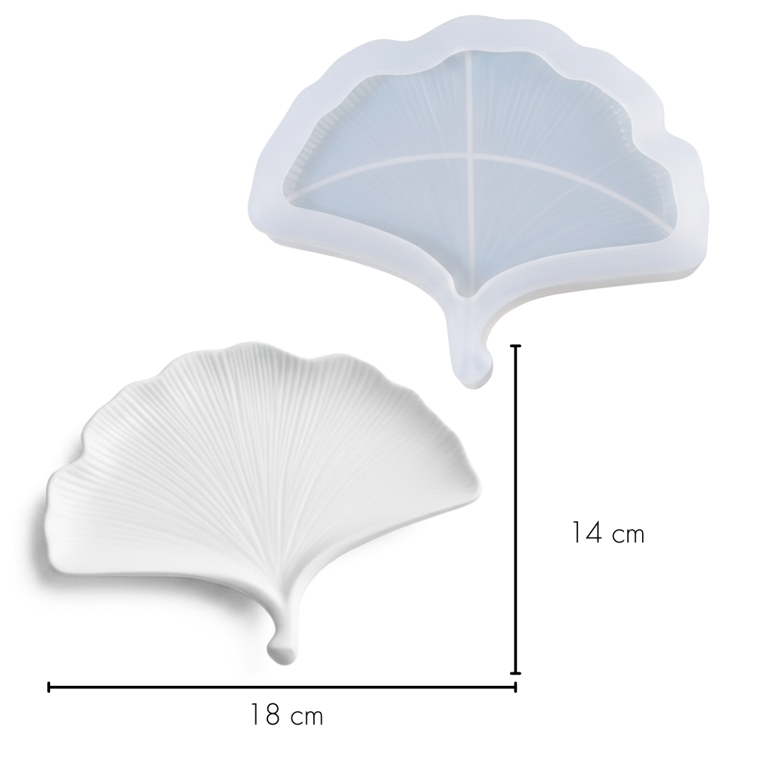 Ginkgo Leaf Trinket Dish Silicone Mould |  For Concrete | Jesmonite®️| Resin