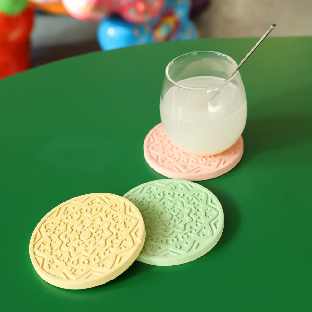 Boowan Nicole: Pattern Concrete Coaster Silicone Mold