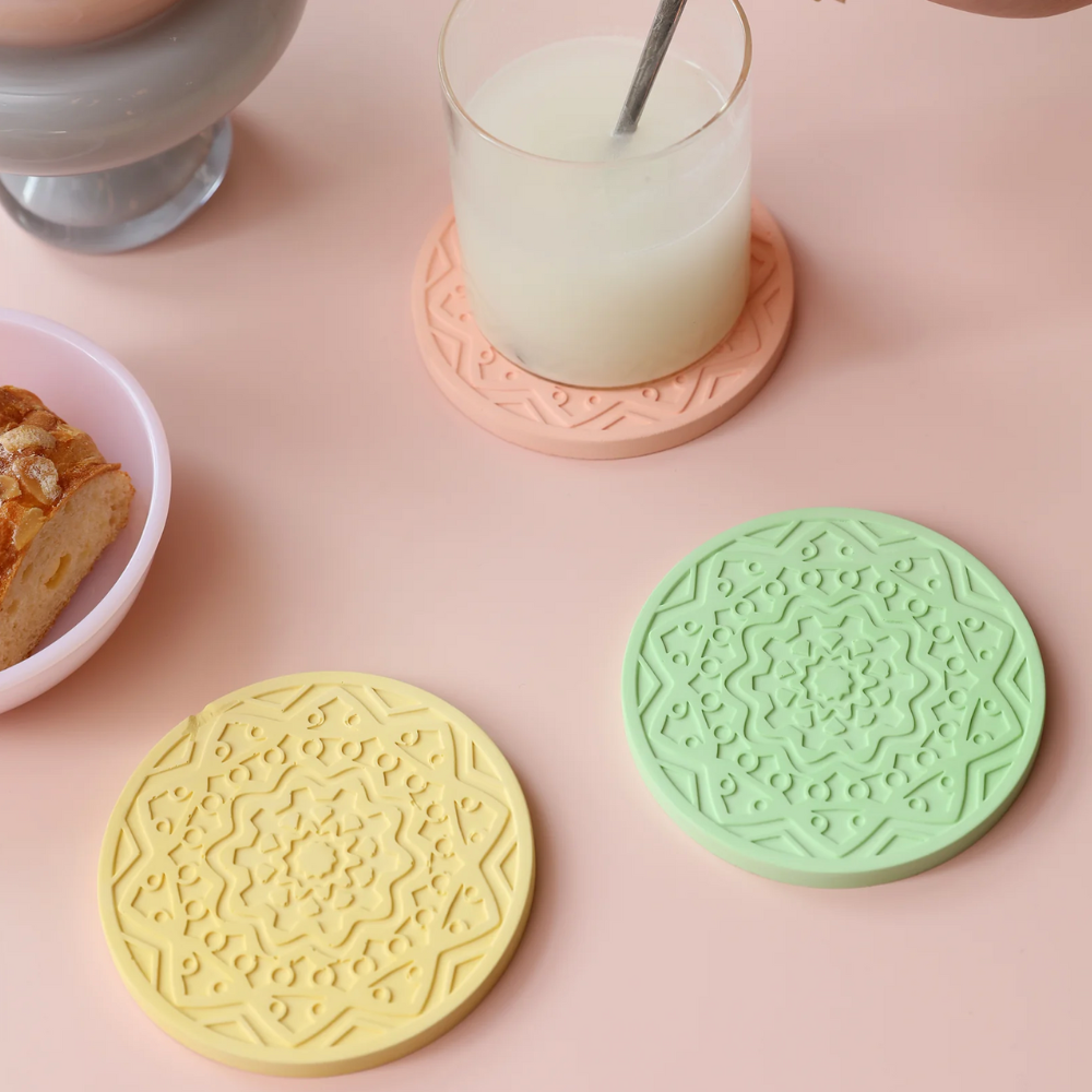 Boowan Nicole: Pattern Concrete Coaster Silicone Mold