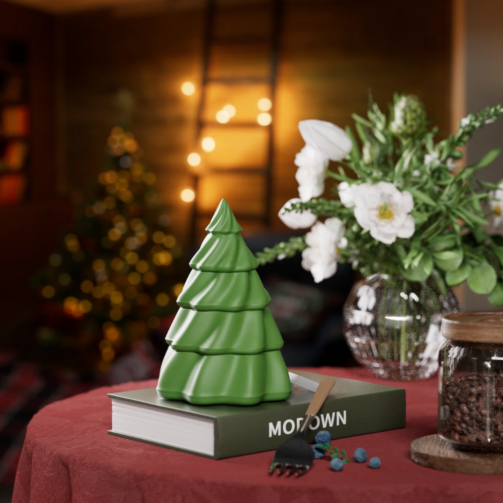 Boowan Nicole:Mystical Stacking Christmas Tree Candle Jar Silicone Mold