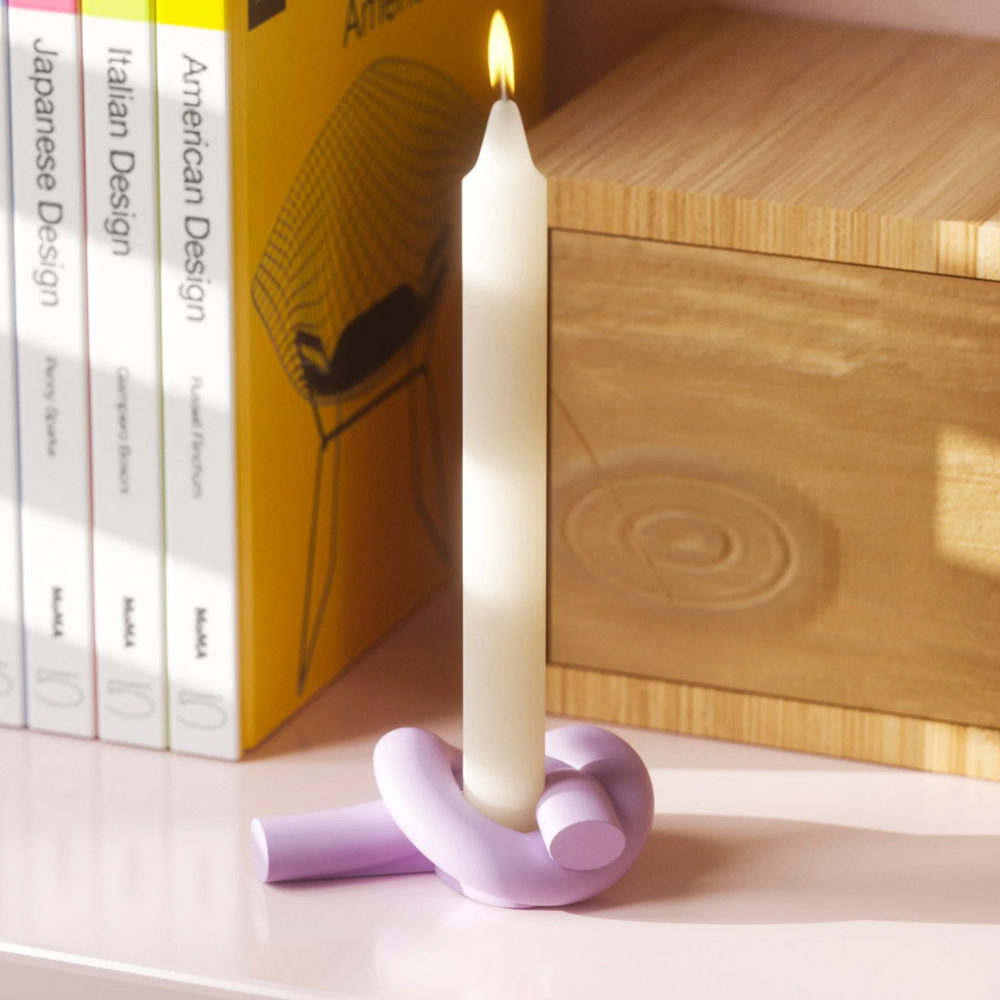 Boowan Nicole: Knot Shape Taper Candle Holder Silicone Mould