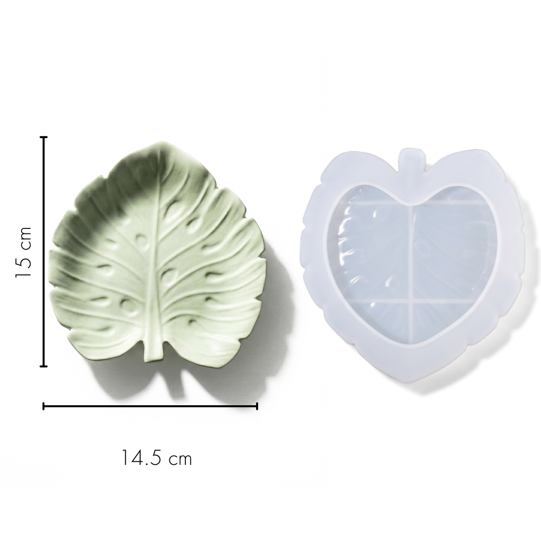 Monstera Leaf Trinket Dish Silicone Mould |  For Concrete | Jesmonite®️| Resin