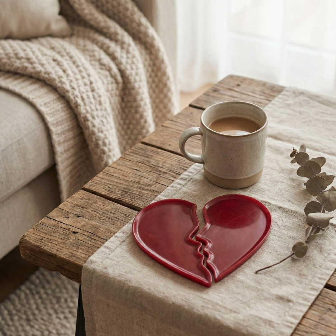 Broken Heart Tray Silicone Mould (2-Piece Set) |  For Concrete | Jesmonite®️| Resin