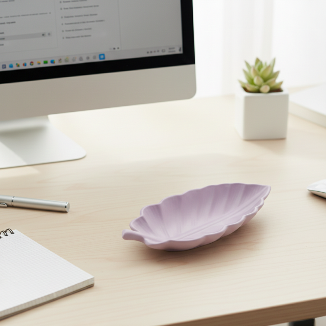 Aura Leaf Trinket Dish Silicone Mould |  For Concrete | Jesmonite®️| Resin