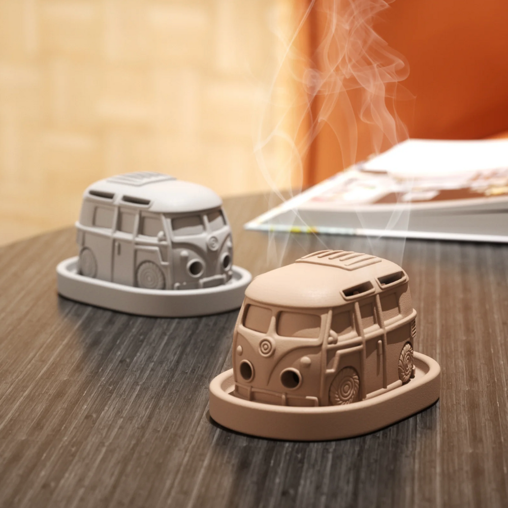 Boowan Nicole: Kombi Vintage Camper Van Incense Burner Silicone Mold