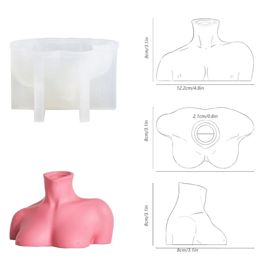 Boowan Nicole: Sexy Body Taper Candle Holder Silicone Mold