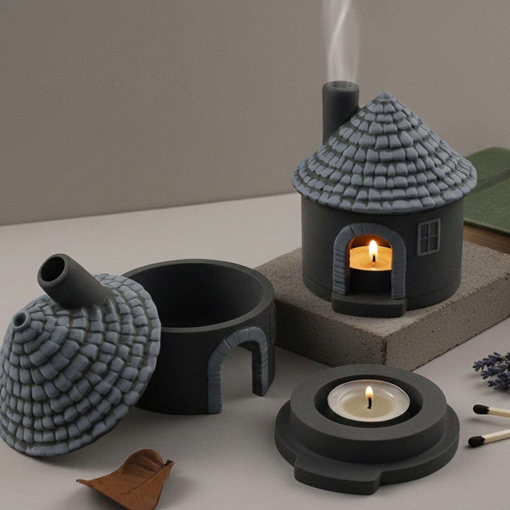Chimney House Tea-light / Incense Mould