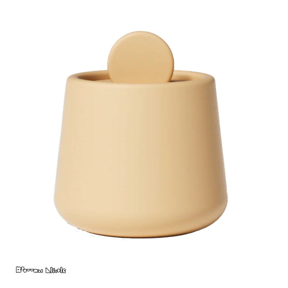 Boowan Nicole: Trapezoidal Candle Jar with Lid Silicone Mold