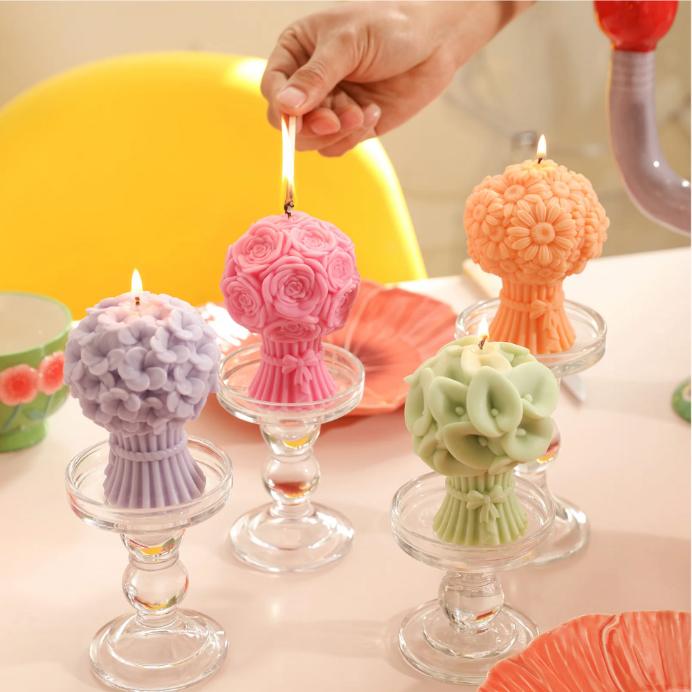 Boowan Nicole: Bouquet Flourishing Candle Silicone Mould Collection