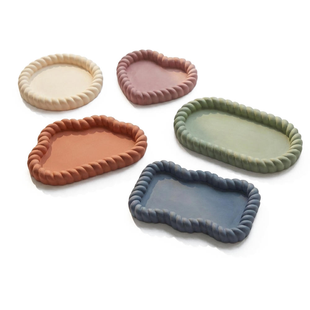 Twisted Rope Edge Tray  Set (5 Shapes) Mould