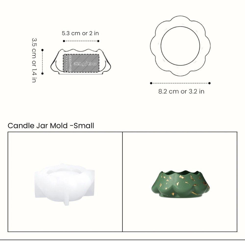 Boowan Nicole: Blooming Stacking Christmas Tree Candle Jar Silicone Mold
