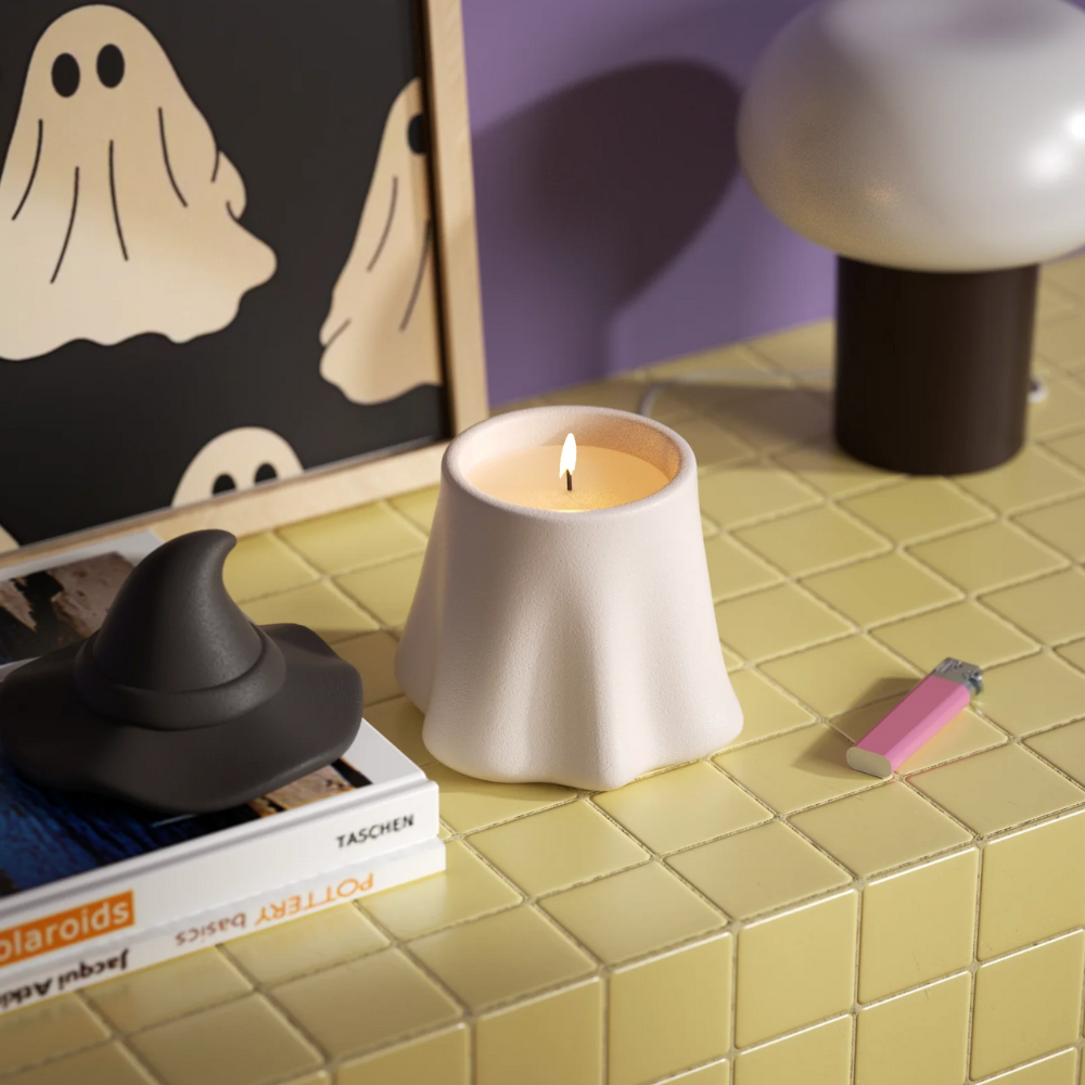 Boowan Nicole: Ghost Wizard Candle Jar Silicone Mold & Candle Refill Silicone Mold