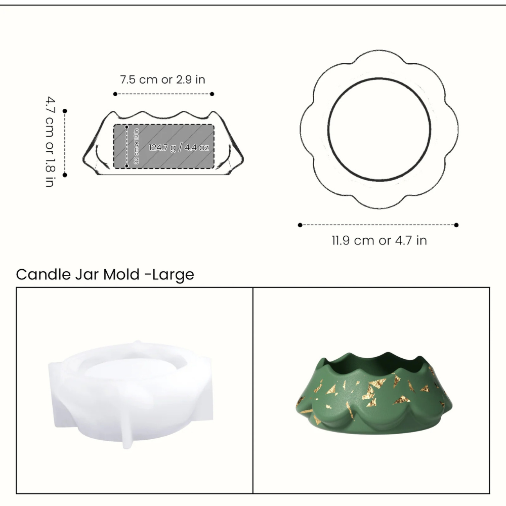 Boowan Nicole: Blooming Stacking Christmas Tree Candle Jar Silicone Mold