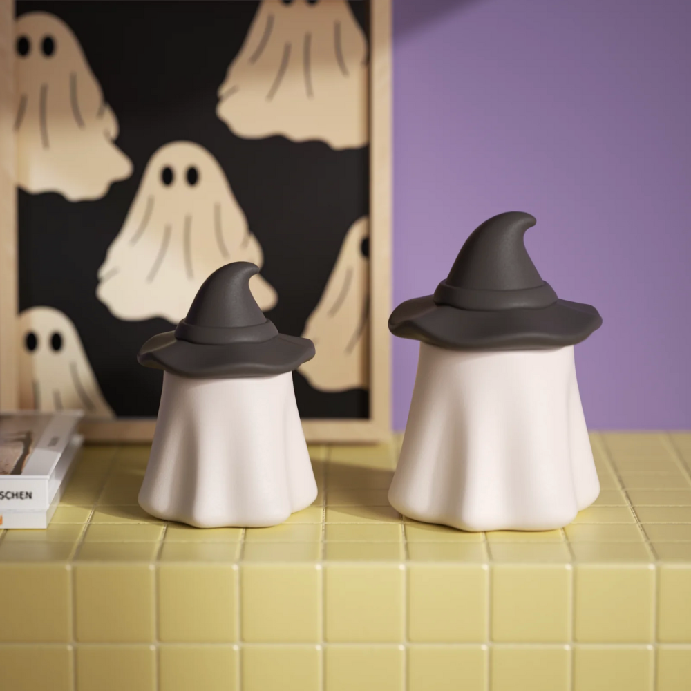 Boowan Nicole: Ghost Wizard Candle Jar Silicone Mold & Candle Refill Silicone Mold