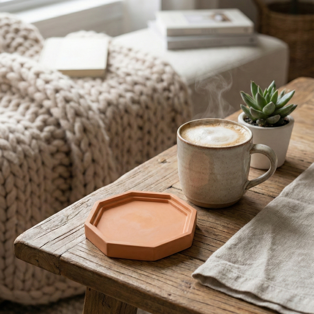 Octagon Trinket Tray Silicone Mould |  For Concrete | Jesmonite®️| Resin