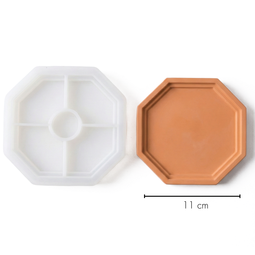 Octagon Trinket Tray Silicone Mould |  For Concrete | Jesmonite®️| Resin