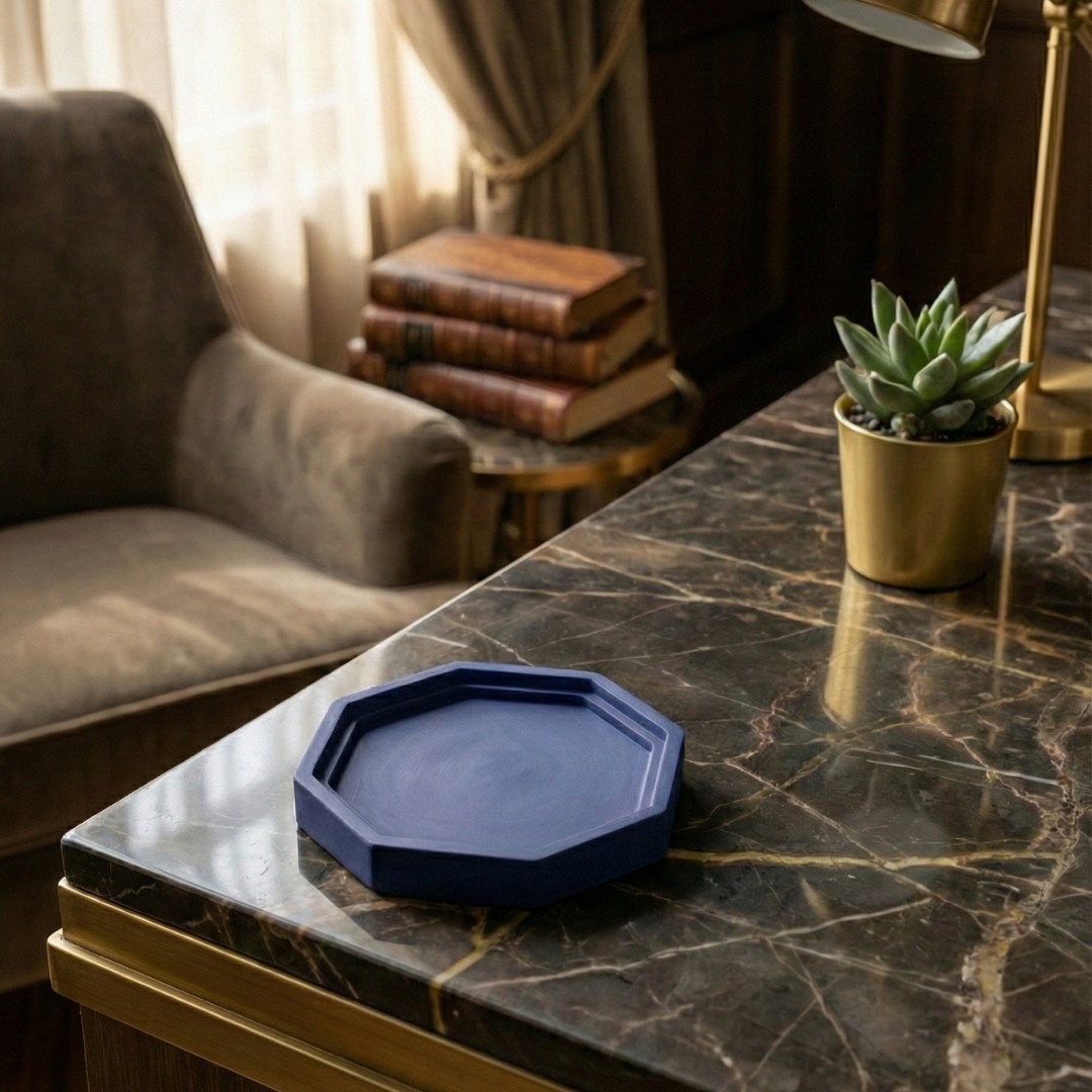 Octagon Trinket Tray Silicone Mould |  For Concrete | Jesmonite®️| Resin