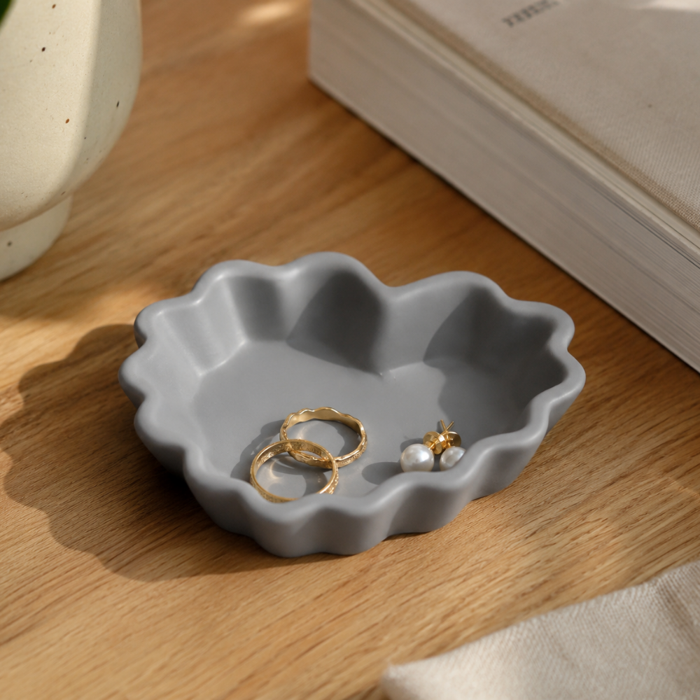 Heart Scallop Tray Silicone Mould for Concrete | Jesmonite®️| Resin
