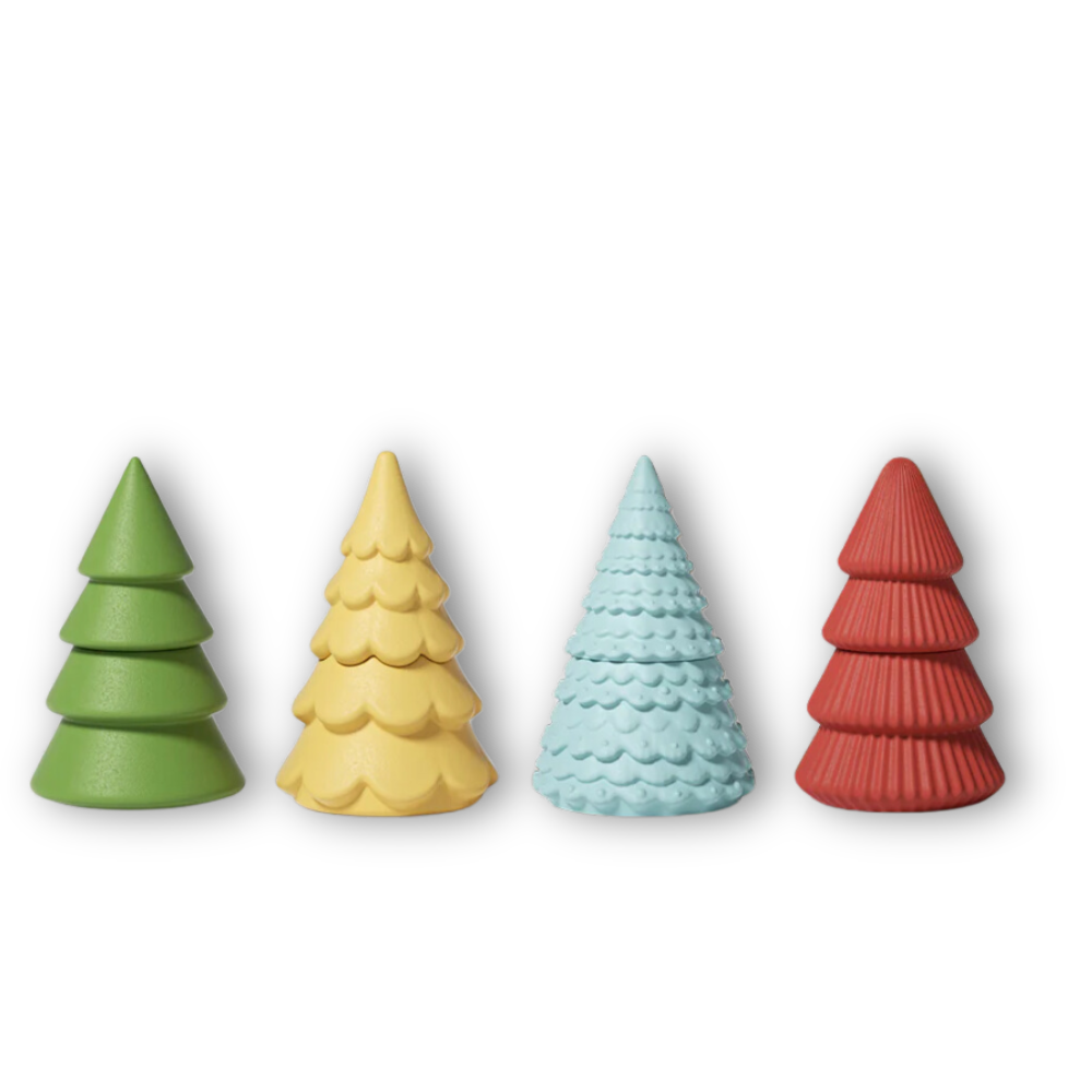 Boowan Nicole: Winter Wonderland Christmas Tree Candle Jar Silicone Mold Collection