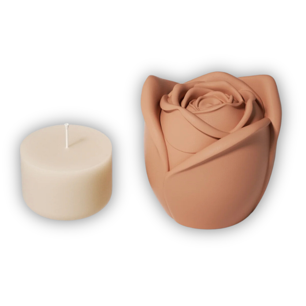 Boowan Nicole: Rose Reverie Candle Jar Silicone Mould - 3oz / 5oz Candle