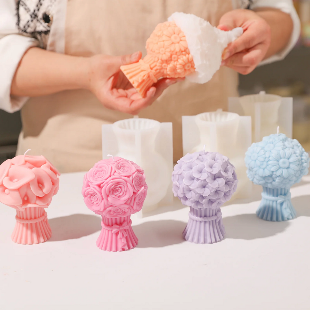 Boowan Nicole: Bouquet Flourishing Candle Silicone Mould Collection