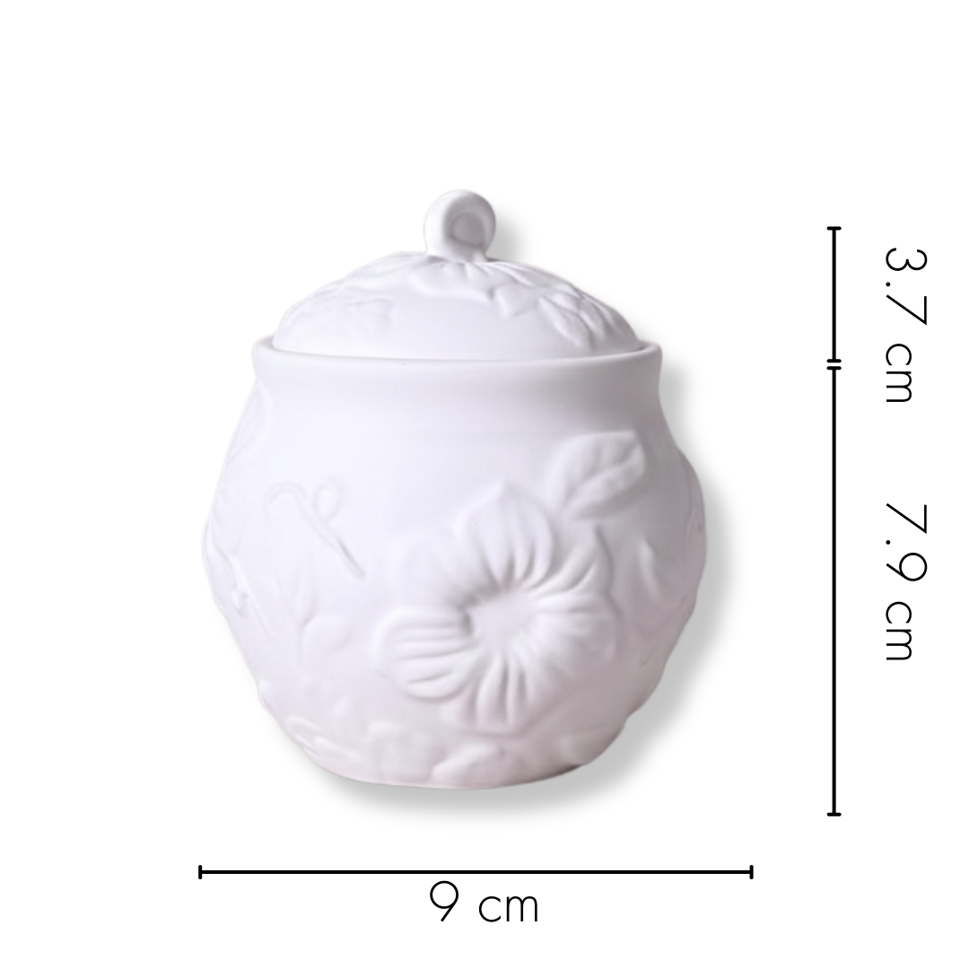 Flower Engraved Candle Jar Silicone Mould |  For Concrete | Jesmonite®️