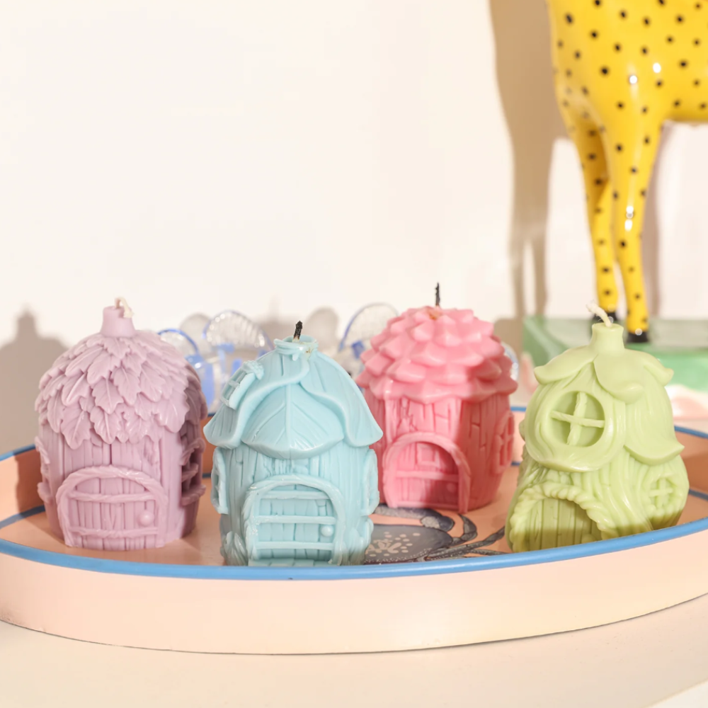 Boowan Nicole: Miniature Fairy House Collection Candle Silicone Mold
