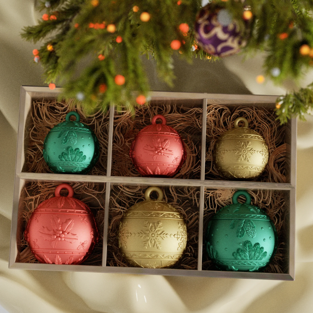 Boowan Nicole: 3oz Christmas Charm Bauble Light Candle Jar Silicone Mould