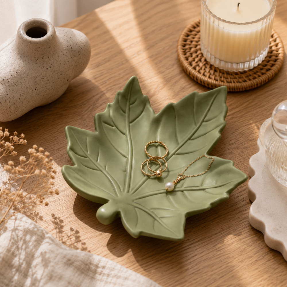 Leaf & Flower Trinket Tray Silicone Mould Collection for Concrete | Jesmonite®️| Resin