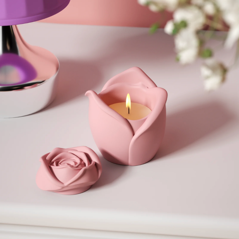 Boowan Nicole: Rose Reverie Candle Jar Silicone Mould - 3oz / 5oz Candle