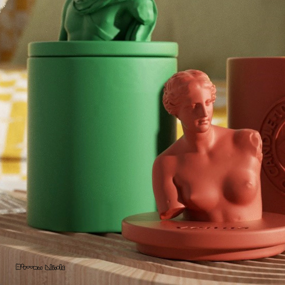 Boowan Nicole: Mythology Sculptures VENUS Concrete Candle Jar Silicone Mould