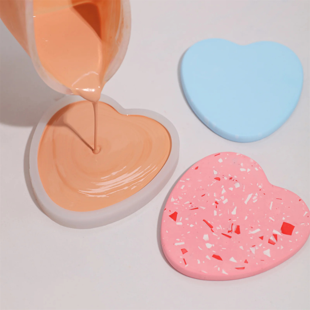 Boowan Nicole: Bubbly Heart Coaster Silicone Mold