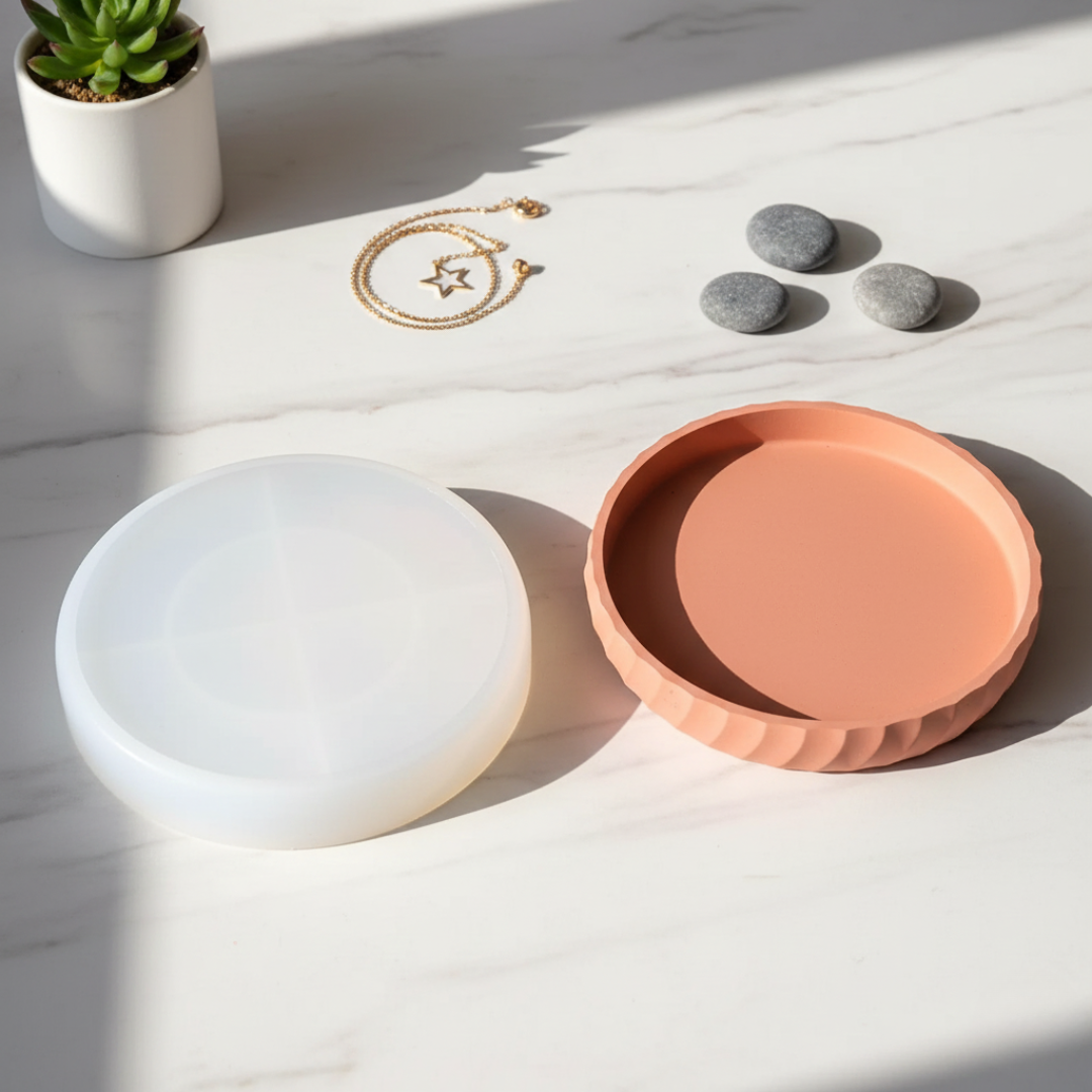 Circle Wave Edge Bowl Silicone Mould |  For Concrete | Jesmonite®️| Resin