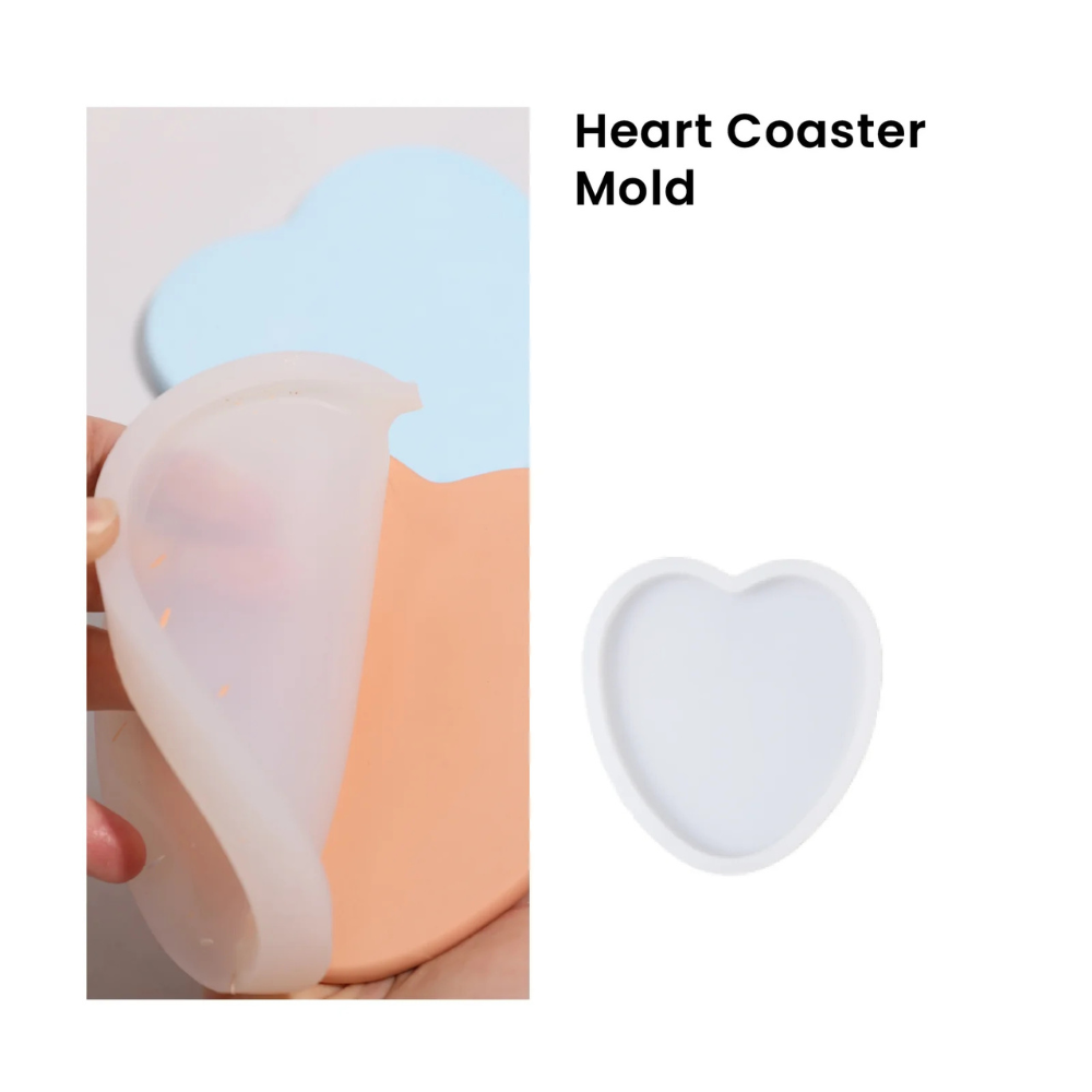 Boowan Nicole: Bubbly Heart Coaster Silicone Mold