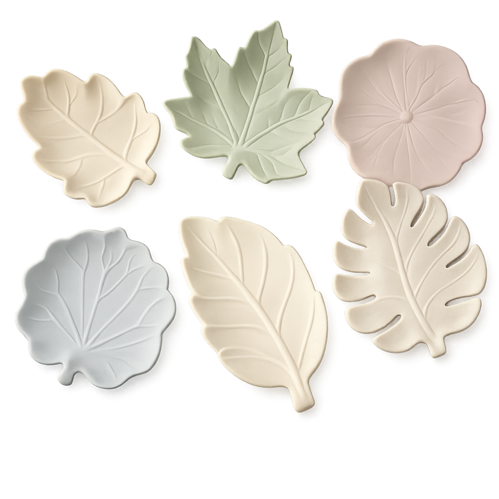 Leaf & Flower Trinket Tray Silicone Mould Collection for Concrete | Jesmonite®️| Resin