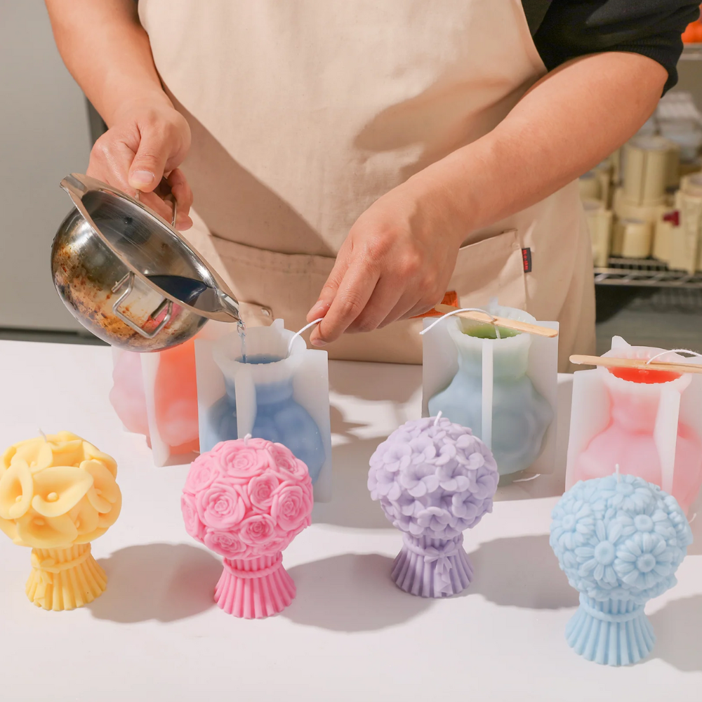 Boowan Nicole: Bouquet Flourishing Candle Silicone Mould Collection