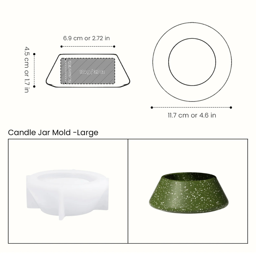 Boowan Nicole: Serene Stacking Christmas Tree Candle Jar Silicone Mold