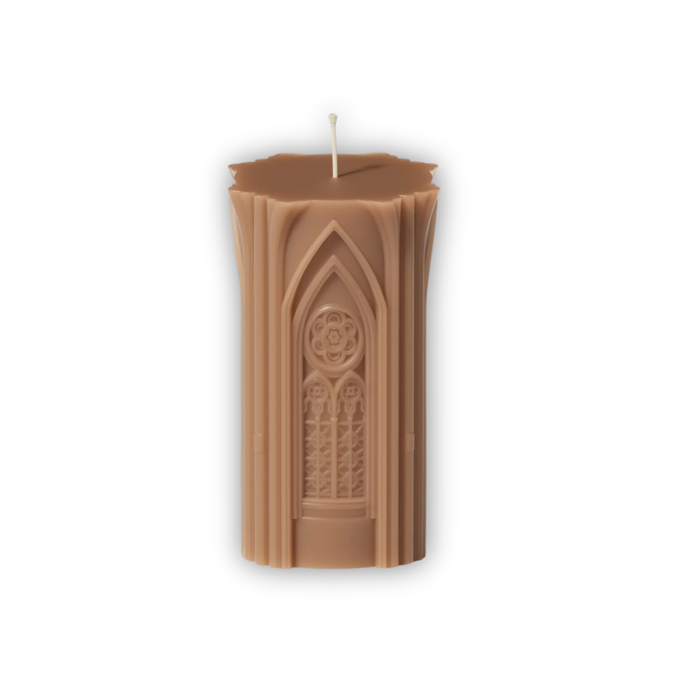 Boowan Nicole:Gothic Architecture Pillar Candle Silicone Mold