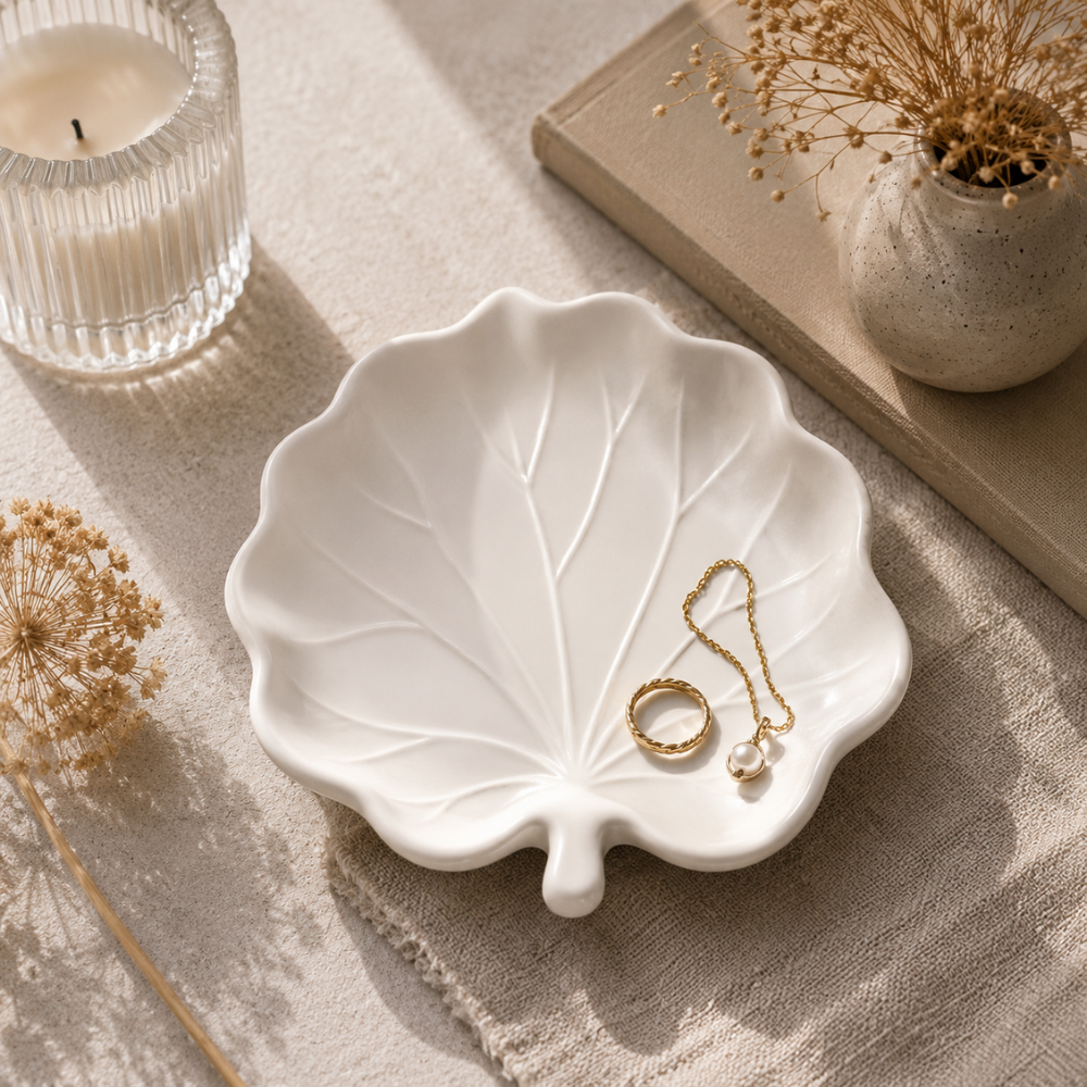 Leaf & Flower Trinket Tray Silicone Mould Collection for Concrete | Jesmonite®️| Resin
