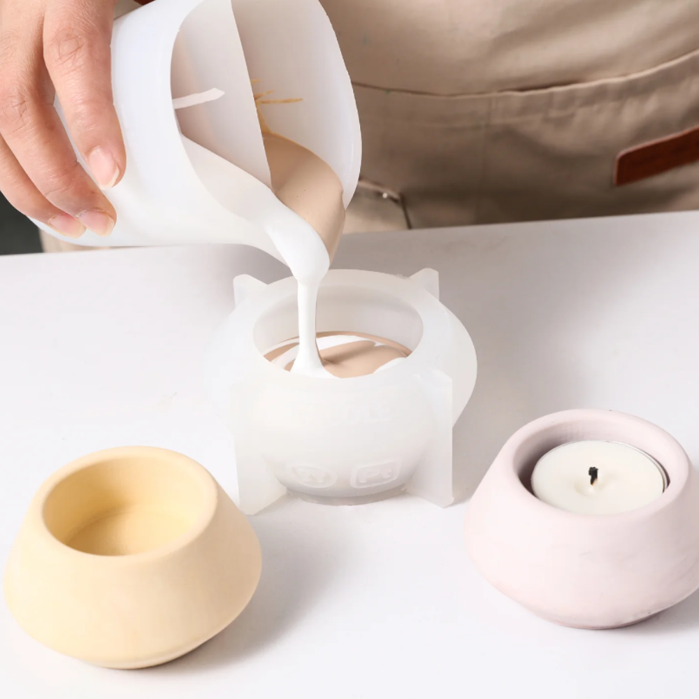 Boowan Nicole: Zen Stone Tealight Candle Holder Silicone Mould