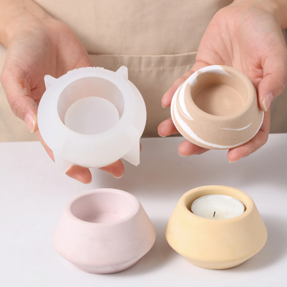 Boowan Nicole: Zen Stone Tealight Candle Holder Silicone Mould