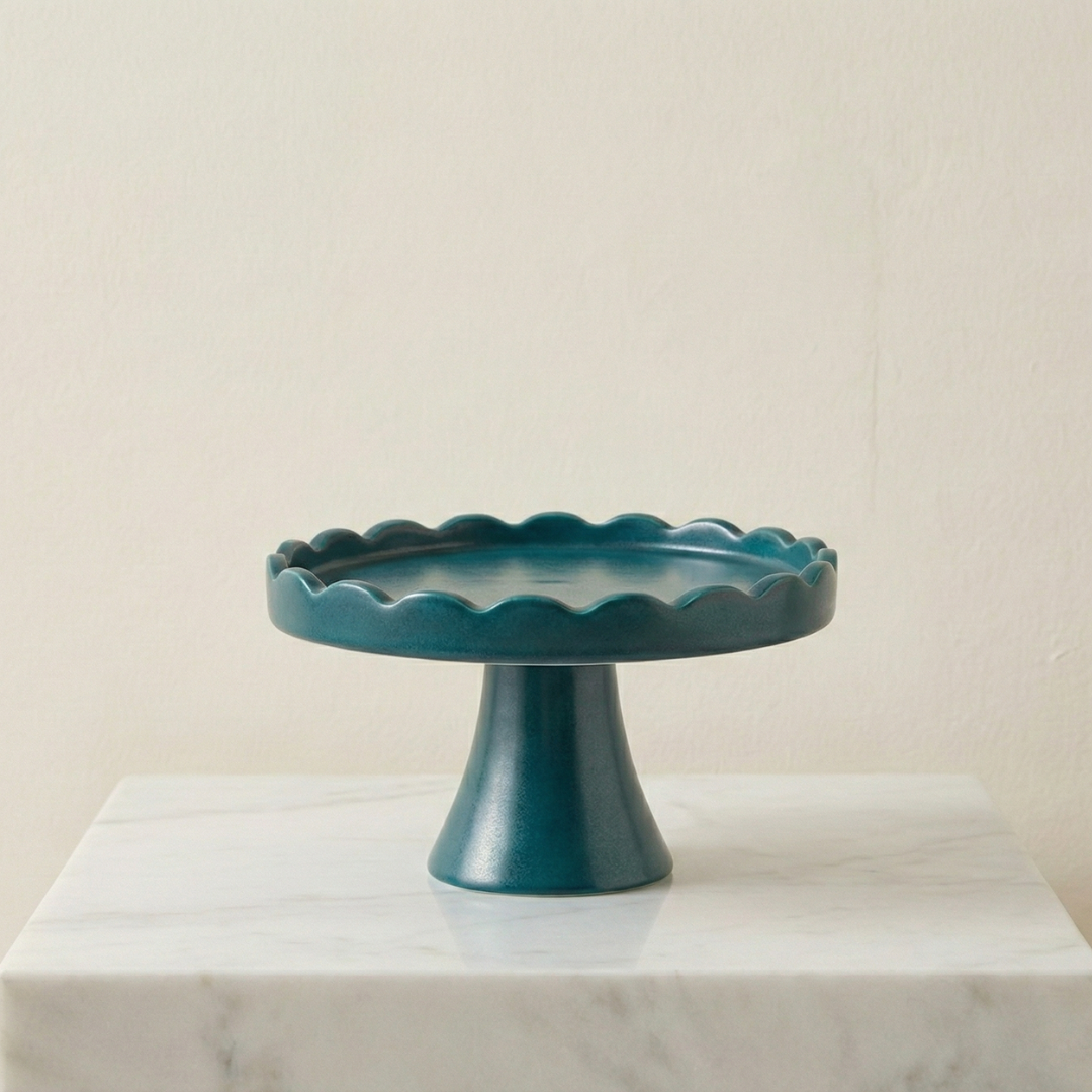 Scallop Rim Cake Stand Silicone Mould (2-Piece Set) |  For Concrete | Jesmonite®️| Resin