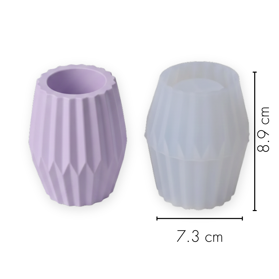 Diamond Facet Vase Silicone Mould |  For Concrete | Jesmonite®️