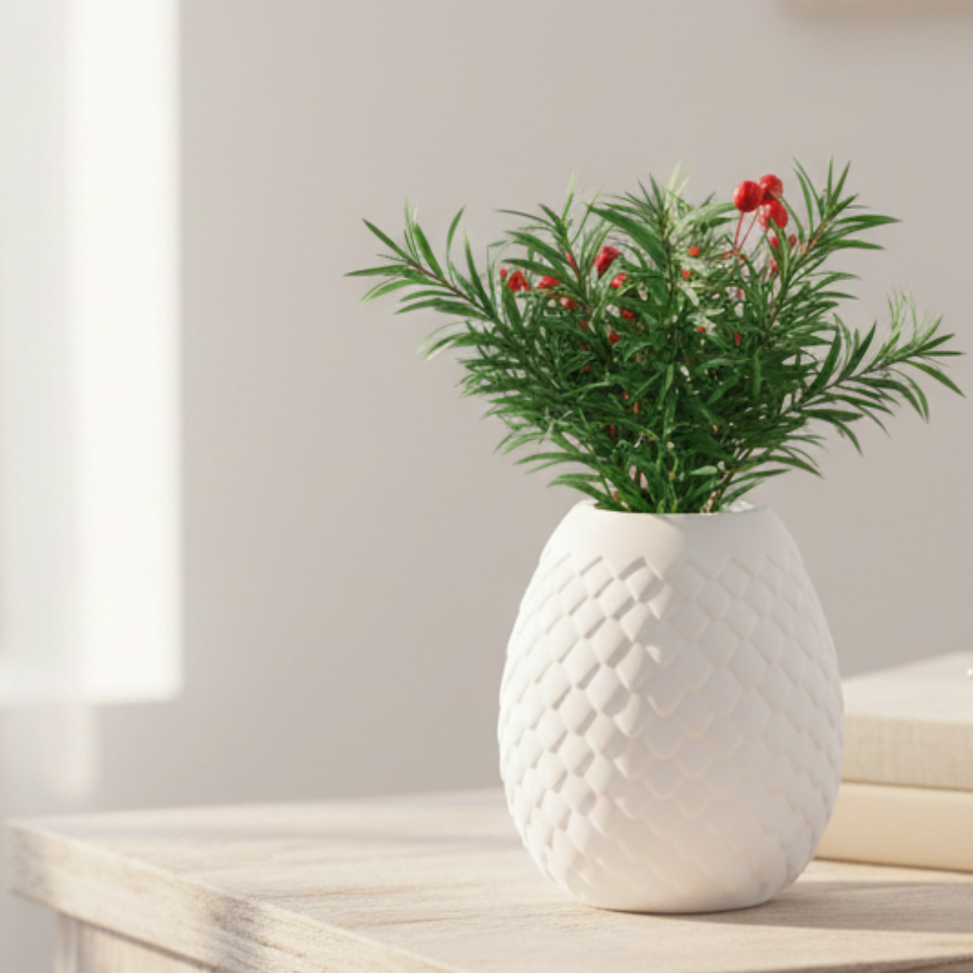 Fish Scale Vase Silicone Mould |  For Concrete | Jesmonite®️