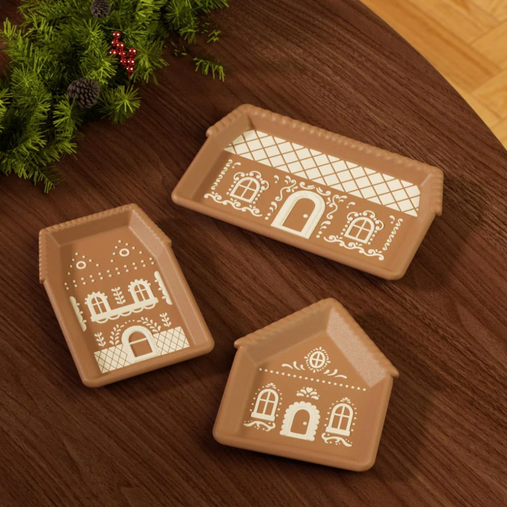 Boowan Nicole: Gingerbread Cottage Tray Silicone Mold Collection