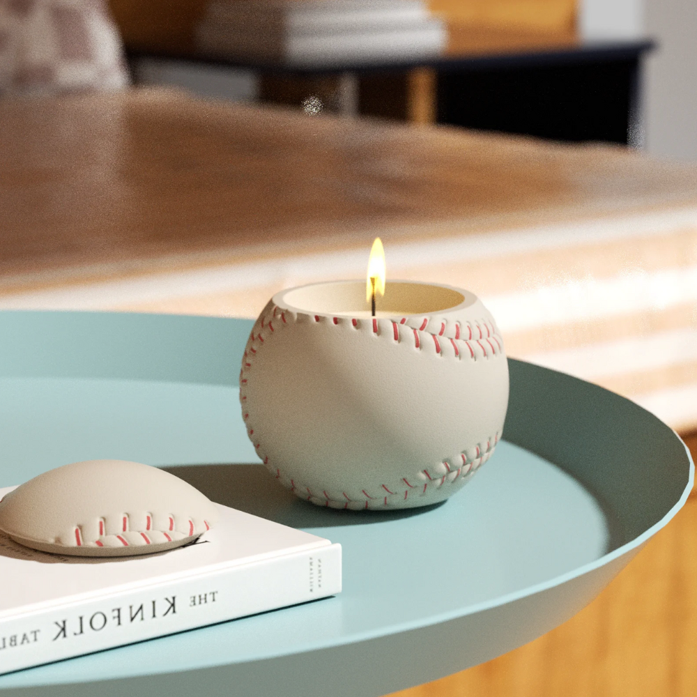 Boowan Nicole: UP Vibe X Boowan Nicole ｜ Sports Series: Baseball Candle Jar Silicone Mold