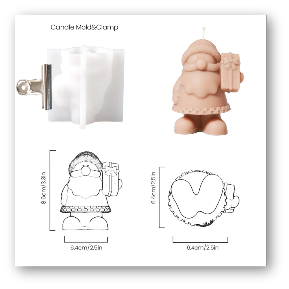 Boowan Nicole: Gift-Giving Santa Claus Candle Mold